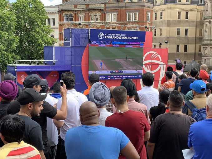 Victoria Square, is such a great place to screen events, Birmingham  (Cricket 2019)